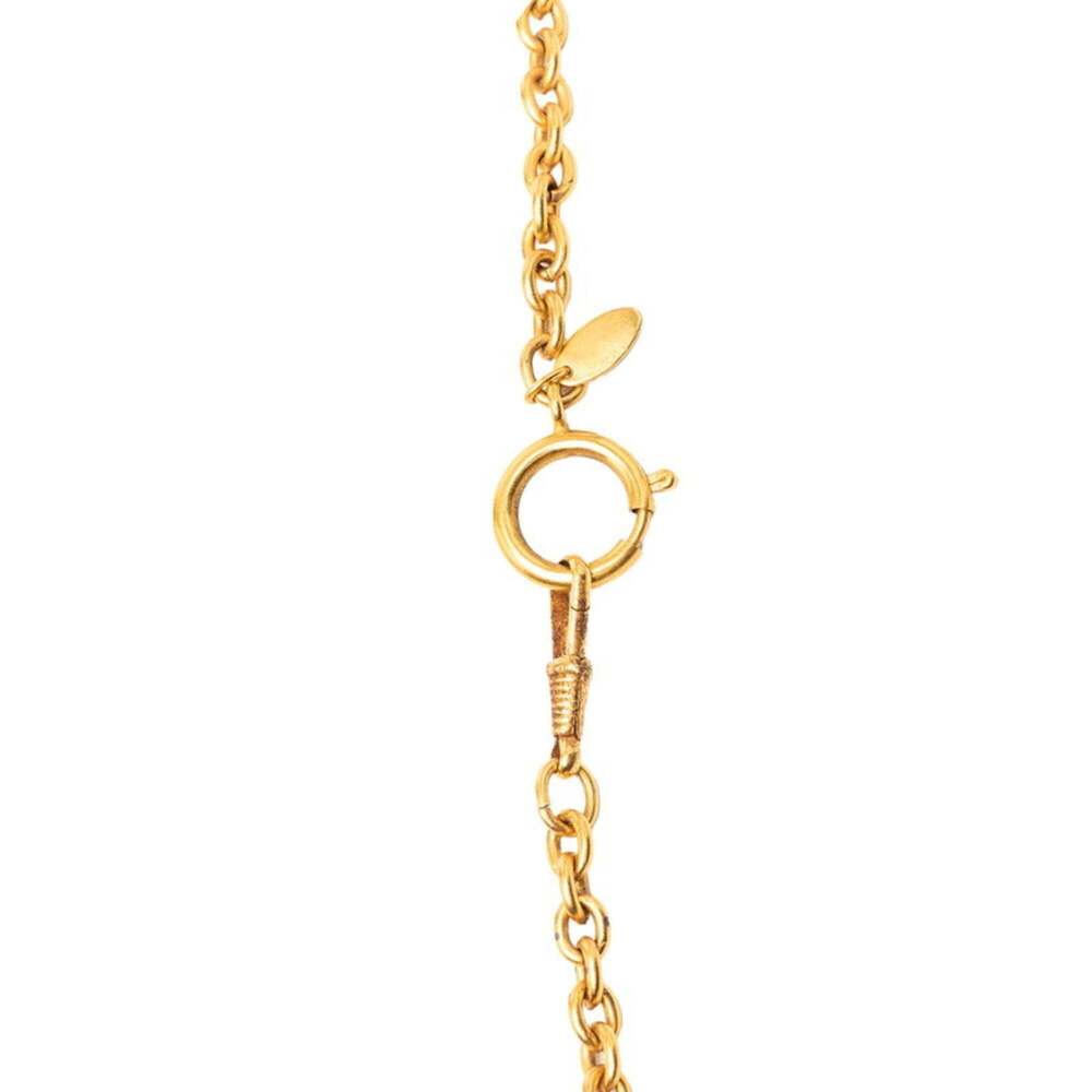 CHANEL Gold Diamond Logo Necklace - Picture 4 of 6